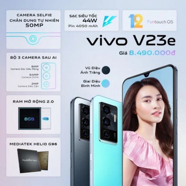 
                            vivo V23e и vivo V23e 5G: средний уровень с упором на камеру
                        